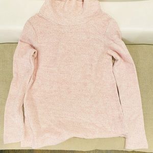 J Crew NWT mock turtleneck pullover lightweight sweater- very light pink. XS